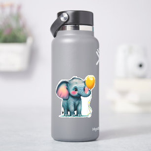 Whimsischer niedlicher Elefantenaufkleber für Kind Aufkleber