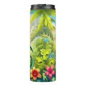 Whimsischer Niedlicher Green Dragon-Cartoon Thermosbecher (Rückseite)