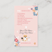 Whimsischer niedlicher Pastellhund-Laufsteg Visitenkarte (Rückseite)