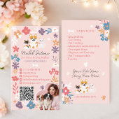 Whimsischer niedlicher Pastellhund-Laufsteg Visitenkarte