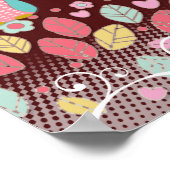 Whimsischer Niedlicher Spaß wirbeln Owls Baby Name Poster (Ecke)