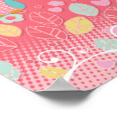 Whimsischer Niedlicher Spaß wirbeln Owls Baby Name Poster (Ecke)