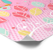 Whimsischer Niedlicher Spaß wirbeln Owls Babydusch Poster (Ecke)