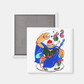 Whimsischer Niedlicher Weihnachtskönig Crab Santa Magnet (Vorderseite/Rückseite)