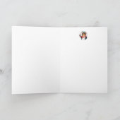 Whimsischer Nordpol Pinguin Mouse Wasserfarbe Kuns Karte (Innenseite)