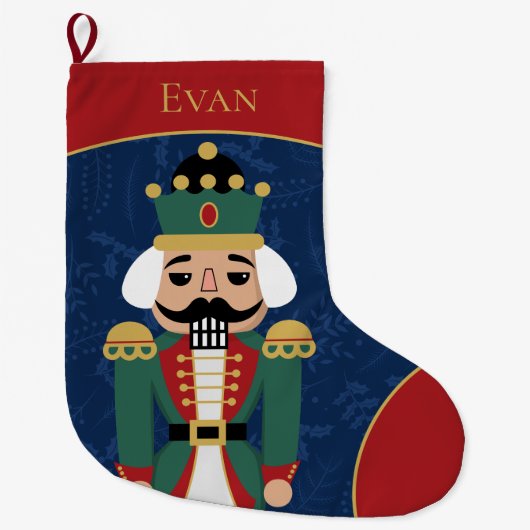 Whimsischer Nutcracker Großer Weihnachtsstrumpf (Vorderseite)