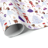 Whimsischer Nutcracker Weihnachten Geschenkpapier (Rolleneckpunkt)