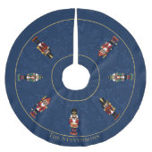 Whimsischer Nutcracker Weihnachten Polyester Weihnachtsbaumdecke (Vorderseite)