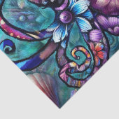 Whimsischer Oktopus Aquamarine Küstenküste Seidenpapier (Ausschnitt)