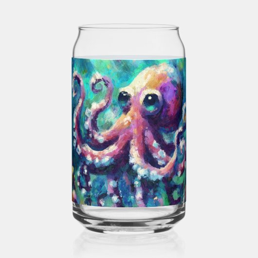 Whimsischer Oktopusküste Nautical Beach Dosenglas (Vorderseite)