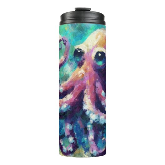 Whimsischer Oktopusküste Nautical Beach Thermosbecher (Vorderseite)
