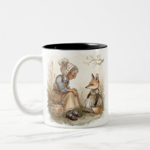 Whimsischer Oma & Fox-Kaffee-Tasse - Cosy Kind_One Zweifarbige Tasse