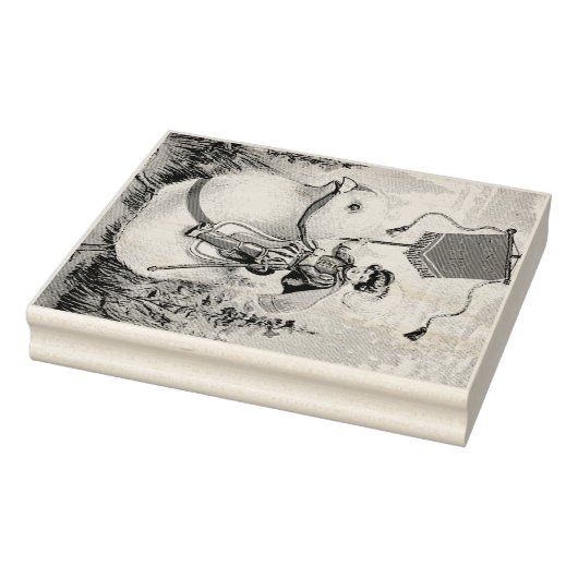 Whimsischer Ostergruss: Rider auf Riesenkick Gummistempel (Stempel)