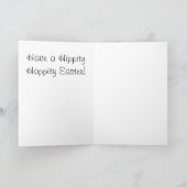 Whimsischer Ostergruss: Rider auf Riesenkick Karte (Innenseite)