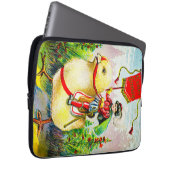 Whimsischer Ostergruss: Rider auf Riesenkick Laptopschutzhülle (Vorne Rechts)