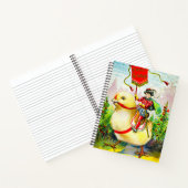 Whimsischer Ostergruss: Rider auf Riesenkick Notizblock (Innenseite)