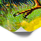 Whimsischer Ostergruss: Rider auf Riesenkick Poster (Ecke)