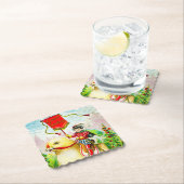 Whimsischer Ostergruss: Rider auf Riesenkick Untersetzer (Vor Ort)