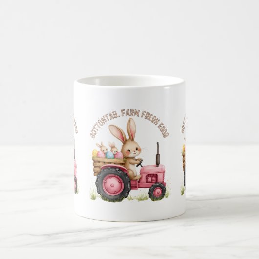 Whimsischer Osterhof Vintager Traktor Kaffeetasse (Mittel)