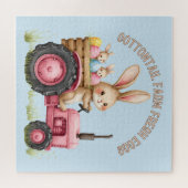Whimsischer Osterhof Vintager Traktor Puzzle (Horizontal)