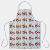 Whimsischer Osterhof Vintager Traktor Schürze (Vorderseite)