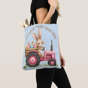 Whimsischer Osterhof Vintager Traktor Tasche