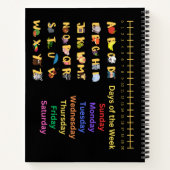 Whimsischer Owl Wasserfarbe Stil Schule Jahr Notizblock (Rückseite)