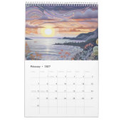 Whimsischer Pastellstrand Kalender (Feb 2027)