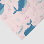 Whimsischer Personalisierter Blütenwal Seidenpapier (Ausschnitt)