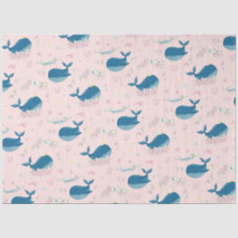 Whimsischer Personalisierter Blütenwal Seidenpapier