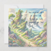 Whimsischer Pfad und Zitat Mitteilungskarte (Vorderseite)
