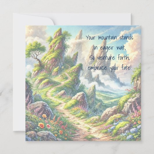 Whimsischer Pfad und Zitat Mitteilungskarte (Vorderseite)