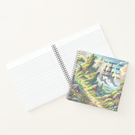 Whimsischer Pfad und Zitat Notizblock (Innenseite)