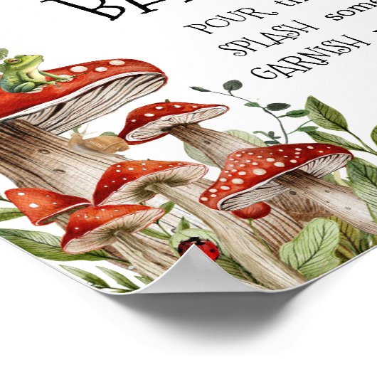 Whimsischer Pilz Fall Mama Osa Bar Poster (Ecke)