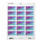 Whimsischer Pilz neue Adresse Adressaufkleber (Vorne)