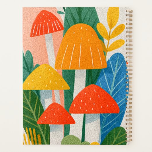 Whimsischer Pilz Planer (Rückseite)