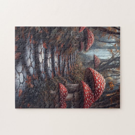 Whimsischer Pilzweg Puzzle (Horizontal)