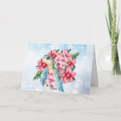 Whimsischer Pink Weihnachten Florals & Sea Turtle (Rückseite)