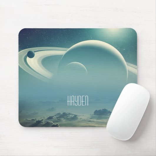 Whimsischer Planet Space Dreamscape Personalisiert Mousepad (Mit Mouse)