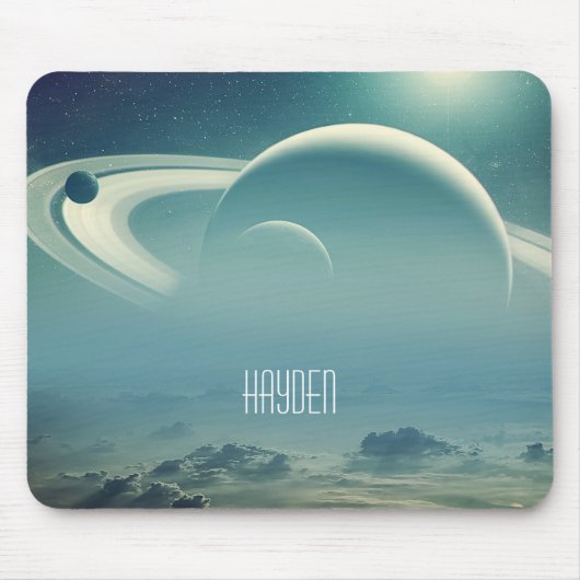 Whimsischer Planet Space Dreamscape Personalisiert Mousepad (Vorne)