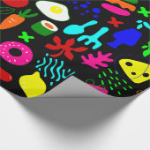 Whimsischer Pop Art Sushi Geschenkpapier (Ecke)