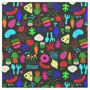 Whimsischer Pop Art Sushi Stoff