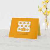 Whimsischer Pumpkin-Patch in Square Halloween Karte (Gelbe Blume)