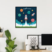 Whimsischer Raum Kunst für Kinder Zimmer Poster (Heimbüro)