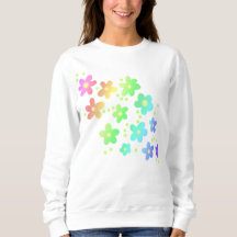 Whimsischer Regenbogen Blume Sweatshirt