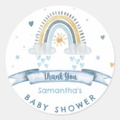 Whimsischer Regenbogen Danke, Sticker (Vorderseite)