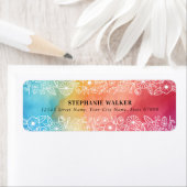 Whimsischer Regenbogen-Rücksendeadressen-Aufkleber (Insitu)