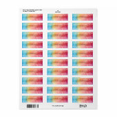 Whimsischer Regenbogen-Rücksendeadressen-Aufkleber (Vorne)