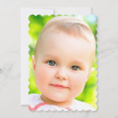 Whimsischer Regenbogen und Balloons Mädchen Geburt Einladung (Rückseite)