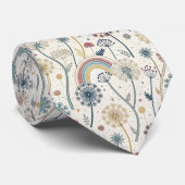 Whimsischer Regenbogen und botanische Lüsterne (2) Krawatte (Gerollt)